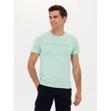 Cacharel Erkek Yesıl Slim Fit Bisiklet Yaka T-Shirt 50266613-VR219 - 2XL