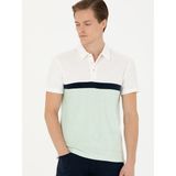 Cacharel Erkek Yeşil Slim Fit Polo Yaka T-Shirt 50283240-VR237 - Mint Yeşili