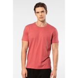 Cacharel Kısa Kollu, O Yaka Slim Fit Basic Erkek T-shirt Mercan