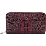 Cachée Concept Günlük Kullanım İçin Hem Şık Hem Pratik, Bozuk Para Bölmeli, Hakiki Deri, Unisex, Fermuarlı Cüzdan Glory Bordo