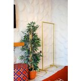 cactus art Ayaklı Mağaza Elbise Askılığı, Butik Konfeksiyon Askısı, Metal Kıyafet Ceket Mont Askılığı, Ofis ve Ev Dekorasyon Askılık Gold Siyah Beyaz Renk (Siyah)