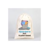 CACTUS COLLECTION KİŞİYE ÖZEL İSİM YAZILI OKUL BEBEK KIYAFET KESESİ DÜZENLEYİCİ 25X35 CM KİRLİ KIYAFET KESESİ