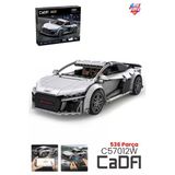 Cada Uzaktan Kumandalı 1: 14 Audi R8 Coupe (536 Parça) Oyuncak Yapım Seti Blok Araba -Ffcada-C57012w