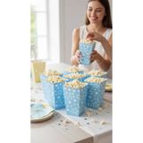 Cadde Süs Mavi Yaldızlı Temalı Popcorn 8 Adet Mısır Kutusu