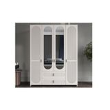 CaddeYıldız Viterbo Gardrop - 4 Kapılı Ekru