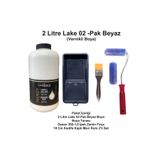 Cadence 2 LİTRE HANDY LAKE 02-PAK BEYAZ(KENDİNDEN VERNİKLİ)KADİFE KAPLI RULO SET