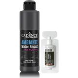 Cadence Ambiente Suya Dayanıklı Metalik Akrilik Boya Awm-08 Siyah 250ml + Katalizör 10gr