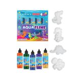 Cadence Aqua Slime - Kendin Yap Oyuncak Seti - Dinazor Dünyası Seti 5X90ML