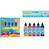 Cadence Aqua Slime Kendin Yap Oyuncak Seti Renkli 5X90ML Eğlenceli Şekilli Kalıplar ile Yaratıcılık