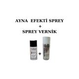 Cadence Ayna Efekti Sprey Boya ve Sprey Vernik Seti, Gümüş, Cam ve Dekoratif Objeler için