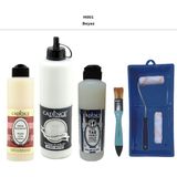 Cadence Banyo Mutfak - Multi H - 001 Beyaz 500 ml Parlak Yüzey Astarı 250 ml Taş Vernik 250 ml Saten Rulo Set
