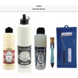 Cadence Banyo Mutfak - Multi H - 003 Eskimiş Beyaz 500 ml Parlak Yüzey Ast 250 ml Taş Vernik Mat 250 ml Saten Rulo Set