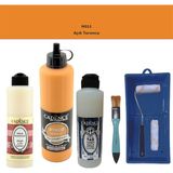 Cadence Banyo Mutfak - Multi H - 011 Açık Turuncu 500 ml Parlak Yüzey Ast 250 ml Taş Vernik Mat 250 ml Saten Rulo Set