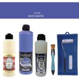 Cadence Banyo Mutfak - Multi H - 015 Tuval 500 ml Parlak Yüzey Astarı 250 ml Taş Vernik 250 ml Saten Rulo Set