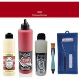 Cadence Banyo Mutfak - Multi H - 053 Crımson Kırmızı 500 ml Parlak Yüzey Astarı 250 ml Taş Vernik 250 ml Saten Rulo Set