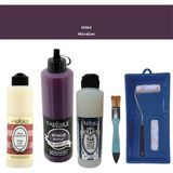 Cadence Banyo Mutfak - Multi H - 064 Mürdüm 500 ml Parlak Yüzey Ast 250 ml Taş Vernik Mat 250 ml Saten Rulo Set