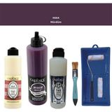 Cadence Banyo Mutfak - Multi H - 064 Mürdüm 500 ml Parlak Yüzey Astarı 250 ml Taş Vernik 250 ml Saten Rulo Set
