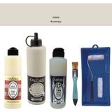 Cadence Banyo Mutfak - Multi H - 080 Kumtaşı 500 ml Parlak Yüzey Astarı 250 ml Taş Vernik 250 ml Saten Rulo Set