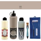 Cadence Banyo Mutfak - Multi H - 085 Sisal 500 ml Parlak Yüzey Astarı 250 ml Taş Vernik 250 ml Saten Rulo Set