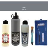 Cadence Banyo Mutfak - Multi H - 090 Koyu gr i 500 ml Parlak Yüzey Astarı 250 ml Taş Vernik 250 ml Saten Rulo Set