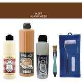 Cadence Banyo Mutfak - Multi H - 097 Klasik Meşe 500 ml Parlak Yüzey Astarı 250 ml Taş Vernik 250 ml Saten Rulo Set