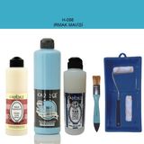 Cadence Banyo Mutfak - Multi H - 098 Irmak Mavisi 500 ml Parlak Yüzey Astarı 250 ml Taş Vernik 250 ml Saten Rulo Set