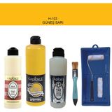 Cadence Banyo Mutfak - Multi H - 103 Güneş Sarı 500 ml Parlak Yüzey Ast 250 ml Taş Vernik Mat 250 ml Saten Rulo Set