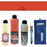 Cadence Banyo Mutfak - Multi H - 105 Nar Çiçeği 500 ml Parlak Yüzey Ast 250 ml Taş Vernik Mat 250 ml Saten Rulo Set