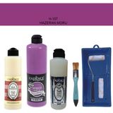 Cadence Banyo Mutfak - Multi H - 107 Hazeran Moru 500 ml Parlak Yüzey Astarı 250 ml Taş Vernik 250 ml Saten Rulo Set