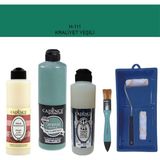 Cadence Banyo Mutfak - Multi H - 111 Kraliyet Yeşili 500 ml Parlak Yüzey Ast 250 ml Taş Vernik Mat 250 ml Saten Rulo Set