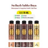 Cadence Boya 5x70 Su Bazlı Yaldız Boya Seti - Toprak ve Sıcak Metal Kombini