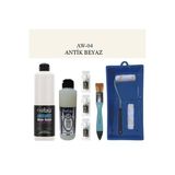 Cadence Boya Fayans Tezgah B-Ambiente Islak Zemin Aw-04 Antikbeyaz 500Ml Katalizör 30Gr Taş Vernik 250 Saten Rulo Set