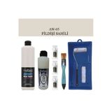 Cadence Boya Fayans Tezgah B-Ambiente Islak Zemin Aw-05 Fildişi S. 500Ml Katalizör 30Gr Mat Taş Vernik 250 Saten Rulo Se