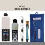 Cadence Boya Fayans Tezgah B-Ambiente Islak Zemin Aw-05 Fildişi S. 500ML Katalizör 30GR Taş Vernik 250 Saten Rulo Set - Fildişi Sahili