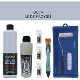 Cadence Boya Fayans Tezgah B-Ambiente Islak Zemin Aw-08 Ard.gri 500ML Katalizör 30GR Taş Vernik 250 Saten Rulo Set