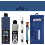 Cadence Boya Fayans Tezgah B-Ambiente Islak Zemin Aw-10 Okyanus 500ML Katalizör 30GR Taş Vernik 250 Saten Rulo Set