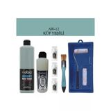 Cadence Boya Fayans Tezgah B-Ambiente Islak Zemin Aw-12 Küfyeşil 500ML Katalizör 30GR Mat Taş Vernik 250 Saten Rulo Set