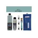 Cadence Boya Fayans Tezgah B-Ambiente Islak Zemin Aw-12 Küfyeşil 500Ml Katalizör 30Gr Taş Vernik 250 Saten Rulo Set