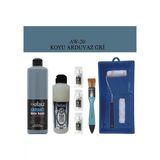 Cadence Boya Fayans Tezgah B-Ambiente Islak Zemin Aw-20 Koyuard Gri 500ML Katalizör 30GR Taş Vernik 250 Saten Rulo Set