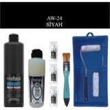 Cadence Boya Fayans Tezgah B-Ambiente Islak Zemin Aw-24 Siyah 500ML Katalizör 30GR Mat Taş Vernik 250 Saten Rulo Set