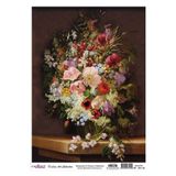 Cadence Çiçek Serisi BF03 30x42 cm Pirinç Dekupaj Kağıdı
