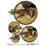 Cadence Desenli Altın Varak Pirinç Dekoapaj Kağıdı - Model 002