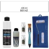 Cadence Fayans Tezgah B - Ambiente Islak Zemin Aw - 01 Beyaz 250 ml Katalizör 20 gr Taş Vernik 120 Saten Rulo Set