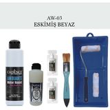 Cadence Fayans Tezgah B - Ambiente Islak Zemin Aw - 03 Eskimiş Beyaz 250 ml Katalizör 20 gr Taş Vernik Mat 120 Saten Rulo Set