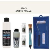 Cadence Fayans Tezgah B - Ambiente Islak Zemin Aw - 04 Antik Beyaz 250 ml Katalizör 20 gr Taş Vernik Mat 120 Saten Rulo Set