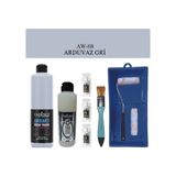 Cadence Fayans Tezgah B - Ambiente Islak Zemin Aw - 08 Arduvaz gr I 500 ml Katalizör 30 gr Taş Vernik Mat 250 Saten Rulo Set - Gri