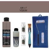 Cadence Fayans Tezgah B - Ambiente Islak Zemin Aw - 17 Vizon 250 ml Katalizör 20 gr Taş Vernik Mat 120 Saten Rulo Set