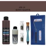 Cadence Fayans Tezgah B - Ambiente Islak Zemin Aw - 18 Koyu Kahve 250 ml Katalizör 20 gr Taş Vernik Mat 120 Saten Rulo Set