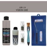 Cadence Fayans Tezgah B - Ambiente Islak Zemin Aw - 19 Vizon gr i 250 ml Katalizör 20 gr Taş Vernik 120 Saten Rulo Set