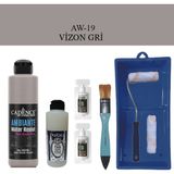 Cadence Fayans Tezgah B - Ambiente Islak Zemin Aw - 19 Vizon gr i 250 ml Katalizör 20 gr Taş Vernik Mat 120 Saten Rulo Set